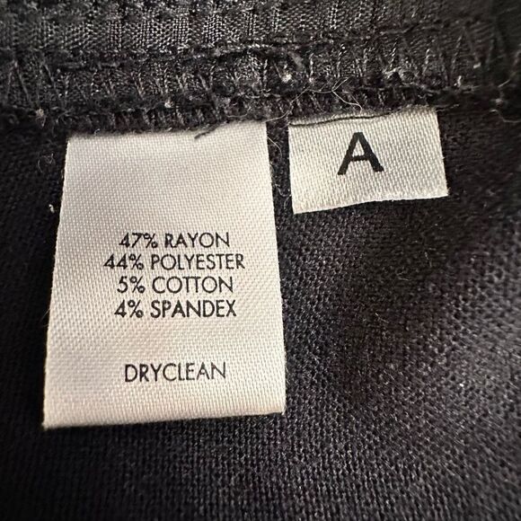 Ann Taylor LOFT Kate Fit Flat Front Wide Leg Trouser Pants Black Petite Size 8P - Picture 4 of 4